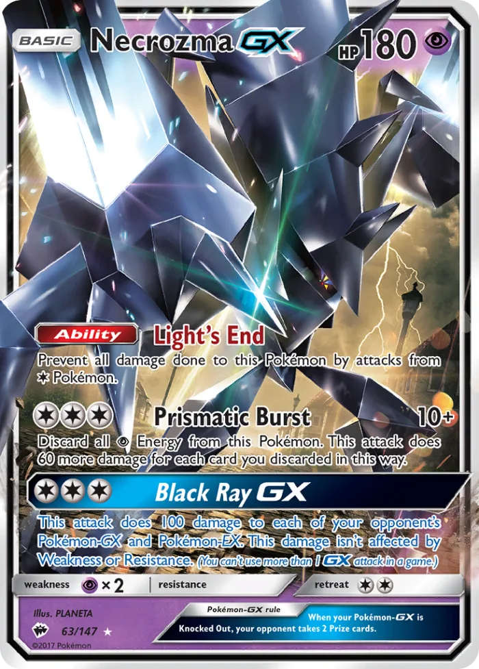 Necrozma-GX #63 Burning Shadows Pokemon card