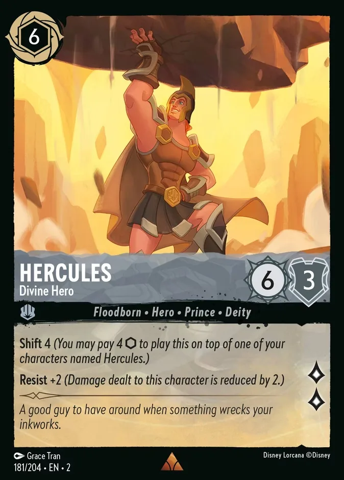 Hercules #181 Rise of the Floodborn Disney Lorcana card