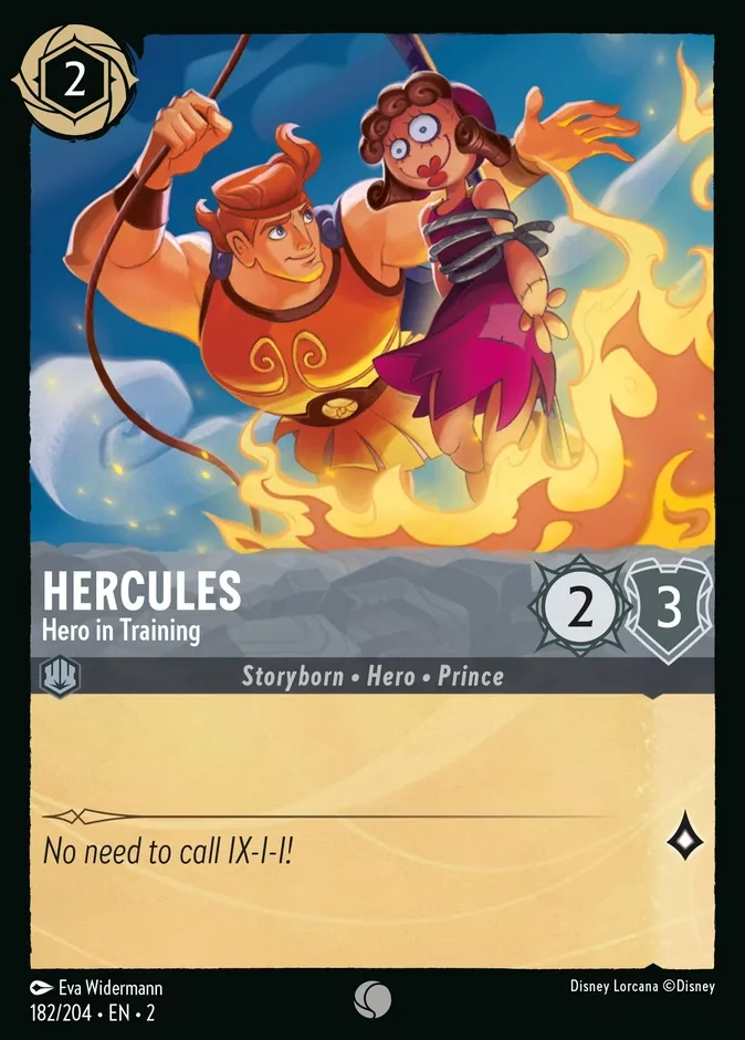 Hercules #182 Rise of the Floodborn Disney Lorcana card