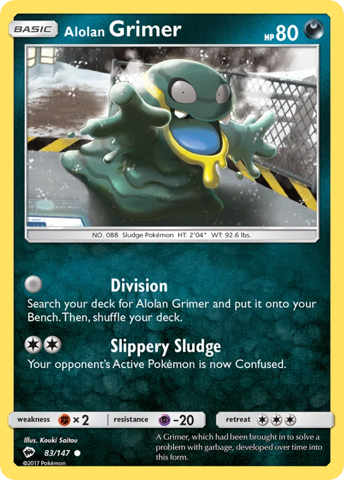 Alolan Grimer #83 Burning Shadows Pokemon card