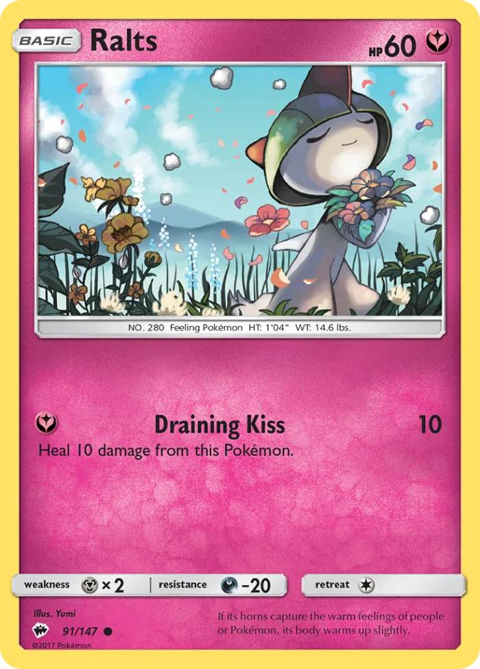 Ralts #91 Burning Shadows Pokemon card