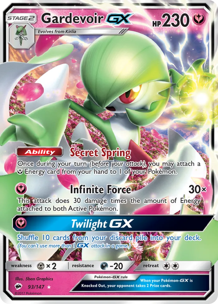 Gardevoir-GX #93 Burning Shadows Pokemon card