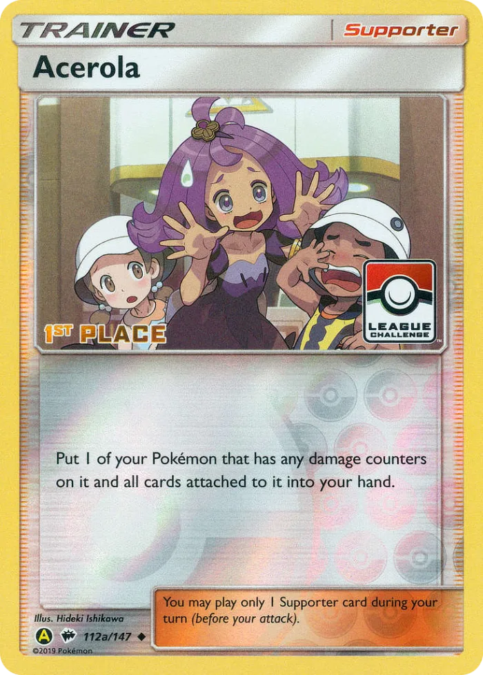 Acerola #112a Burning Shadows Pokemon card