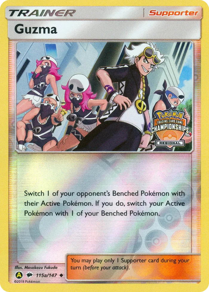 Guzma #115a Burning Shadows Pokemon card