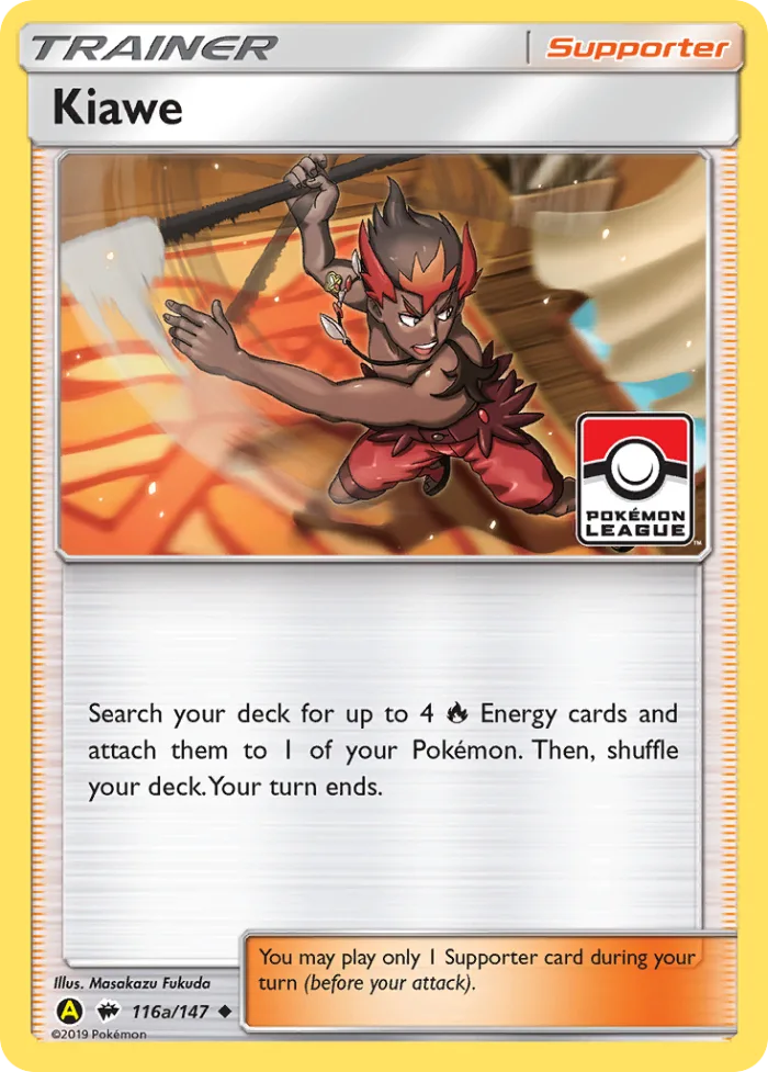 Kiawe #116a Burning Shadows Pokemon card