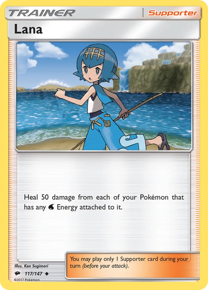 Lana #117 Burning Shadows Pokemon card