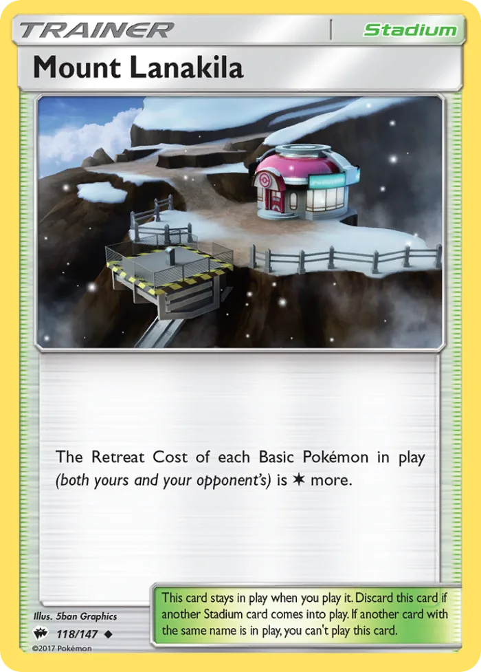 Mount Lanakila #118 Burning Shadows Pokemon card