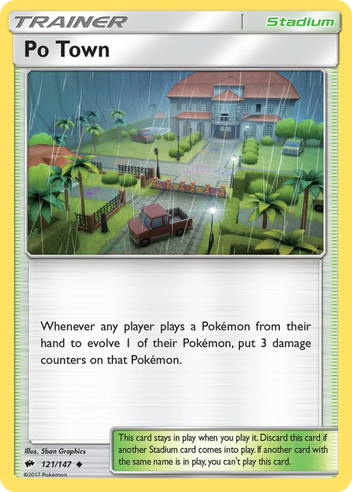 Po Town #121 Burning Shadows Pokemon card