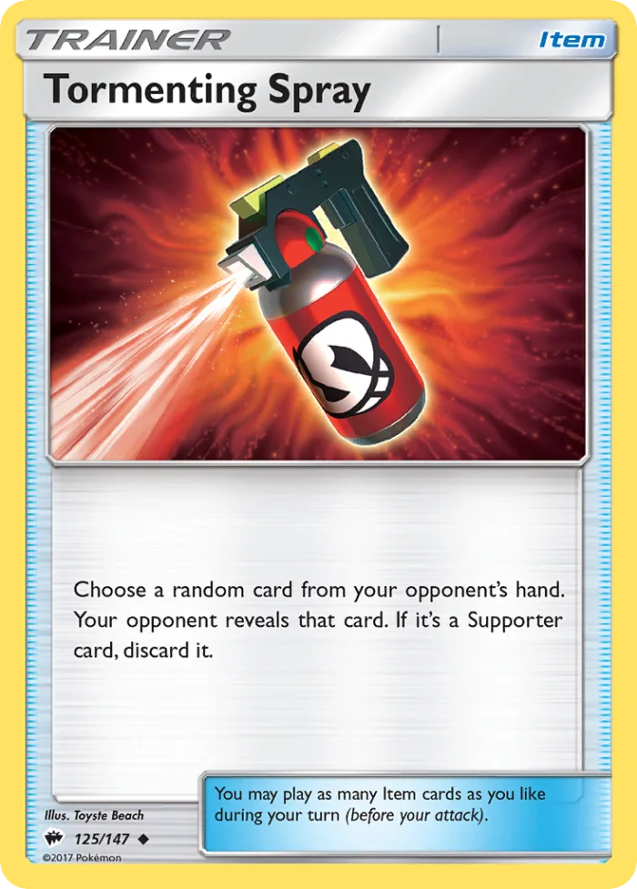 Tormenting Spray #125 Burning Shadows Pokemon card
