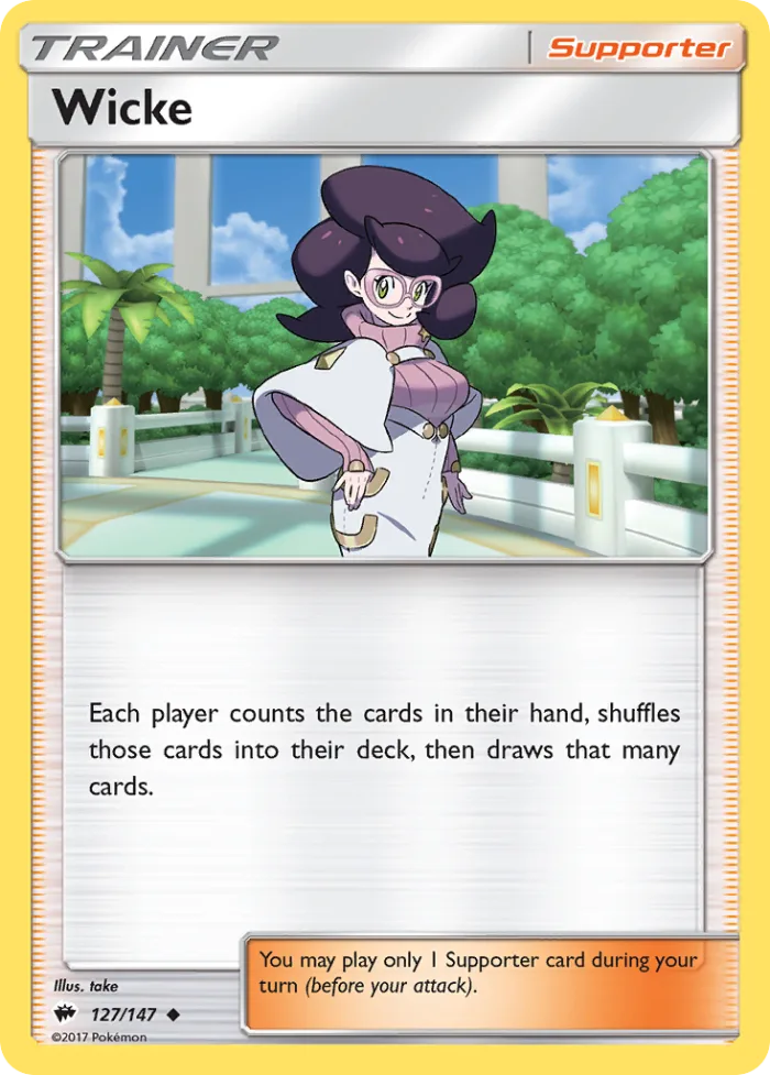 Wicke #127 Burning Shadows Pokemon card