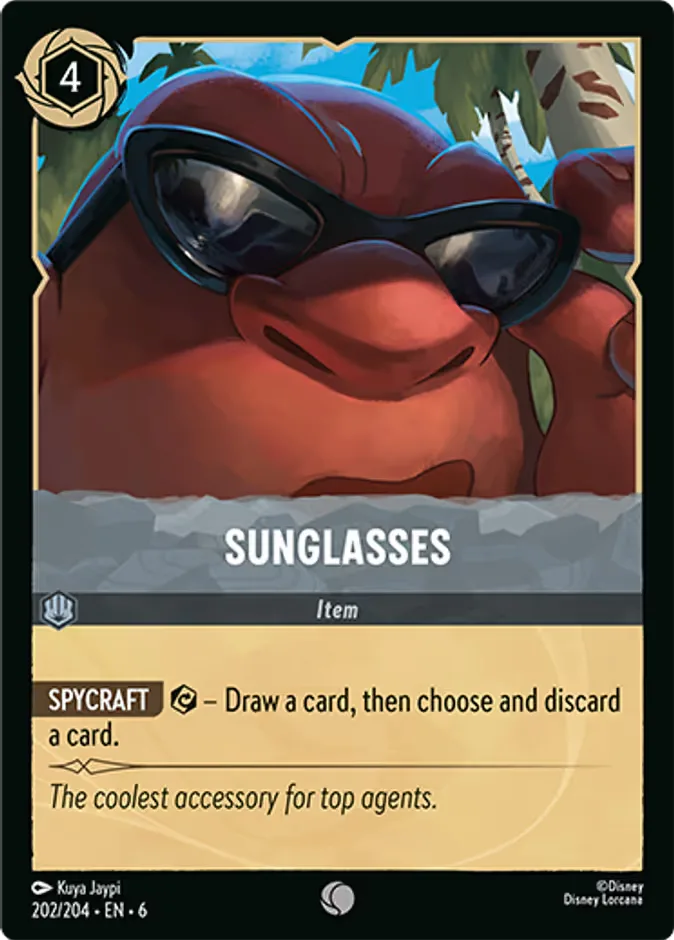 Sunglasses #202 Azurite Sea Disney Lorcana card