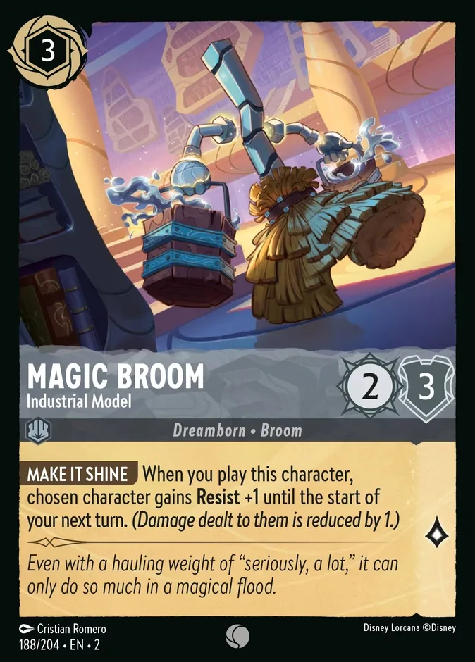 Magic Broom #188 Rise of the Floodborn Disney Lorcana card