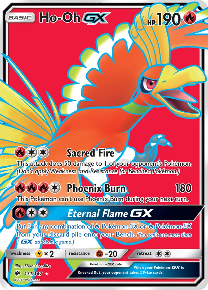 Ho-Oh-GX #131 Burning Shadows Pokemon card