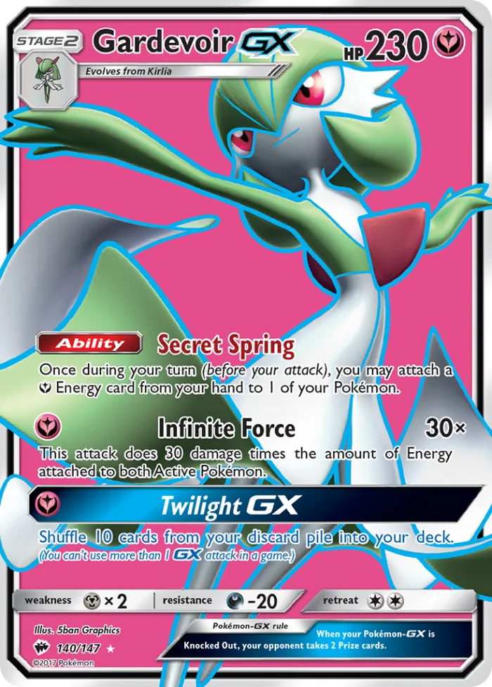 Gardevoir-GX #140 Burning Shadows Pokemon card