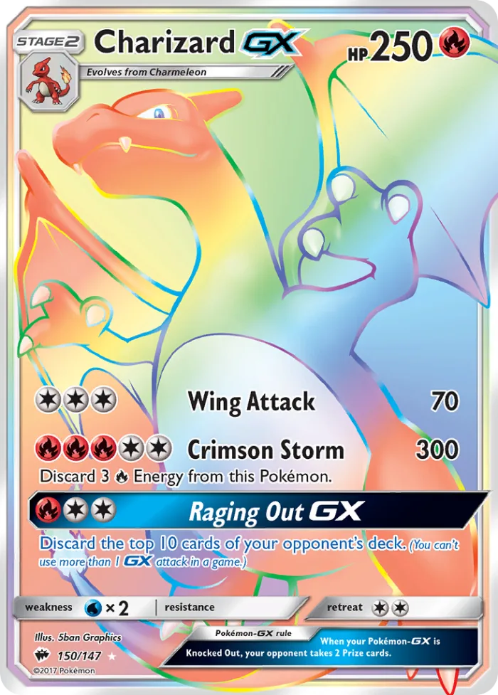 Charizard-GX #150 Burning Shadows Pokemon card