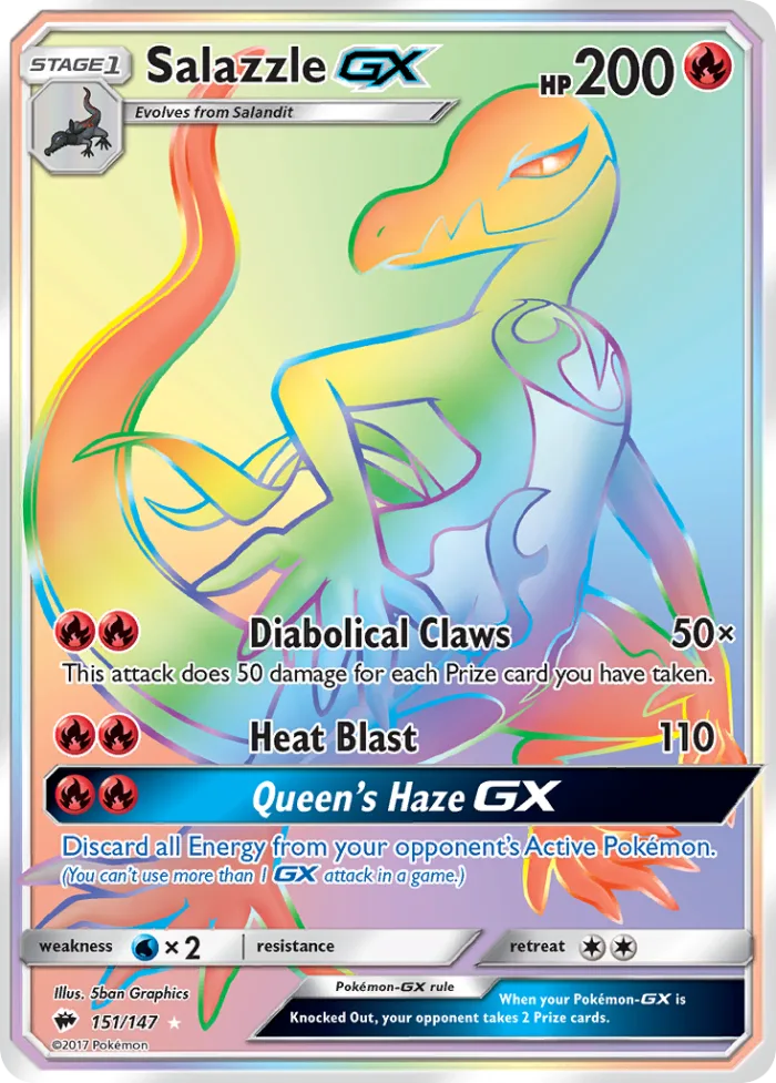 Salazzle-GX #151 Burning Shadows Pokemon card