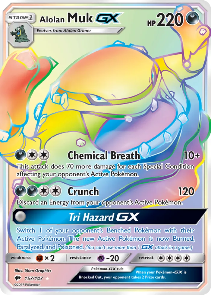 Alolan Muk-GX #157 Burning Shadows Pokemon card