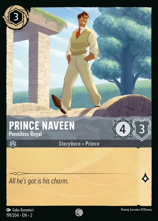 Prince Naveen #191 Rise of the Floodborn Disney Lorcana card