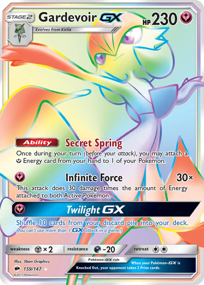 Gardevoir-GX #159 Burning Shadows Pokemon card