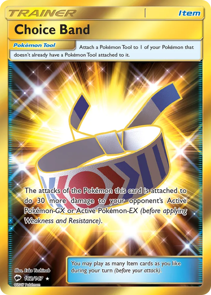 Choice Band #162 Burning Shadows Pokemon card