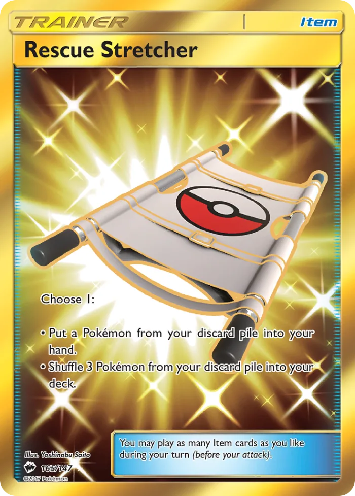 Rescue Stretcher #165 Burning Shadows Pokemon card