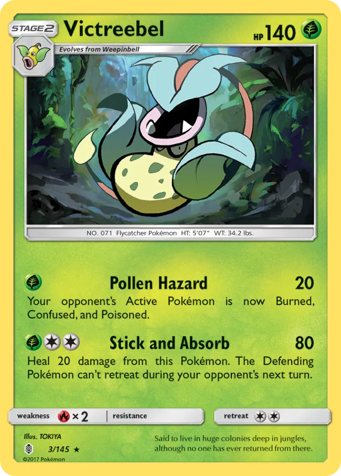 Victreebel #3 Guardians Rising Pokemon card