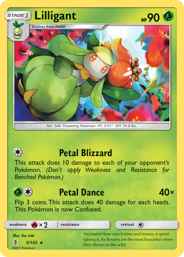 Lilligant #5 Guardians Rising Pokemon card
