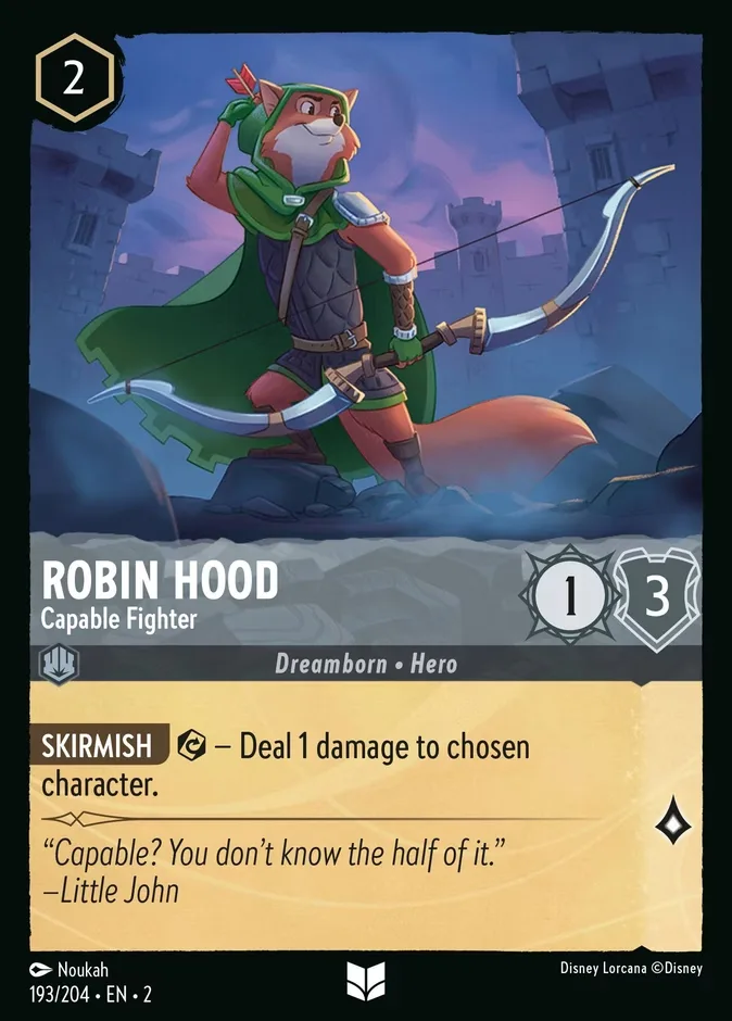 Robin Hood #193 Rise of the Floodborn Disney Lorcana card