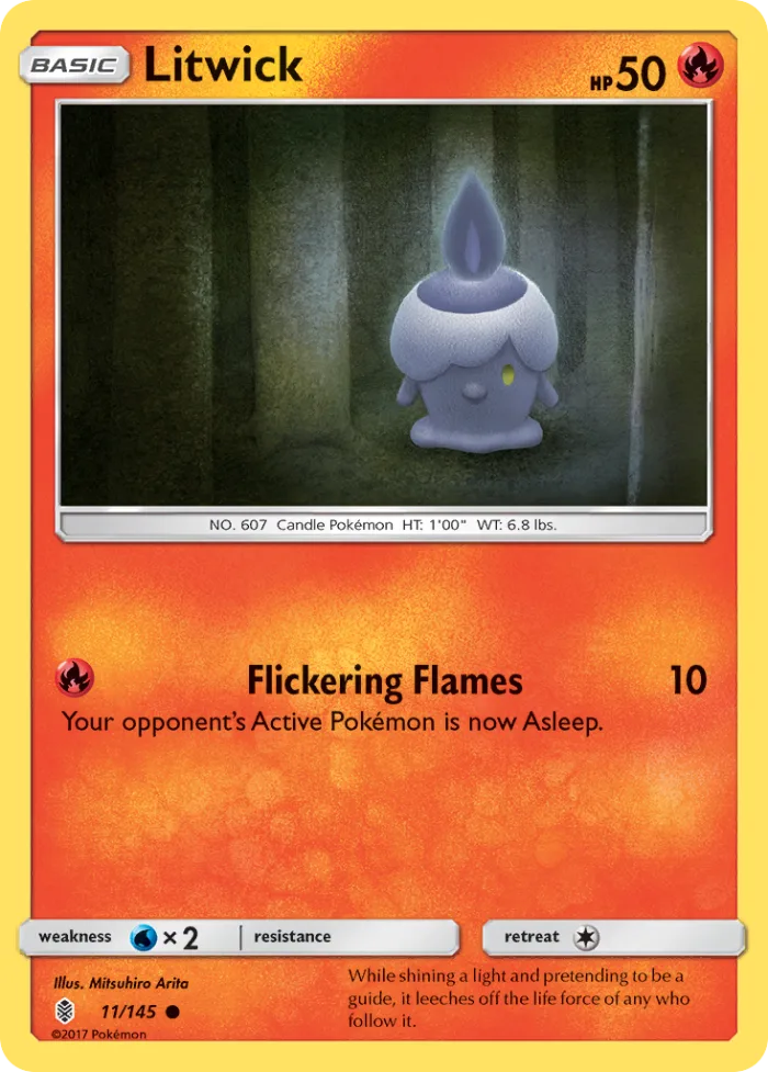 Litwick #11 Guardians Rising Pokemon card