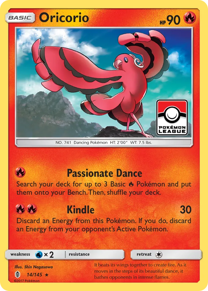 Oricorio #14 Guardians Rising Pokemon card