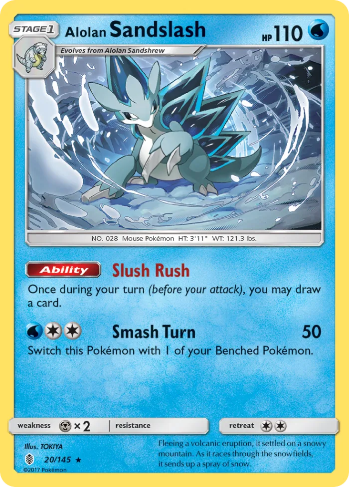 Alolan Sandslash #20 Guardians Rising Pokemon card