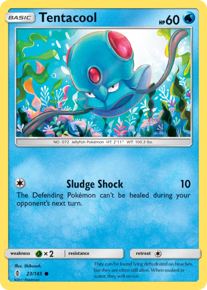 Tentacool #23 Guardians Rising Pokemon card