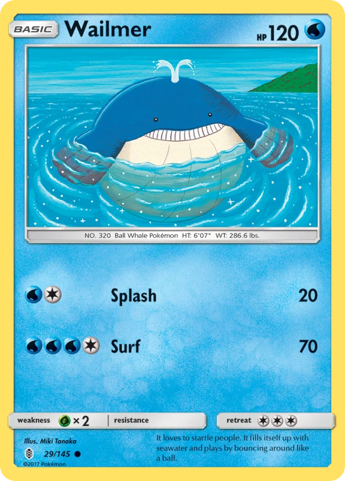 Wailmer #29 Guardians Rising Pokemon card