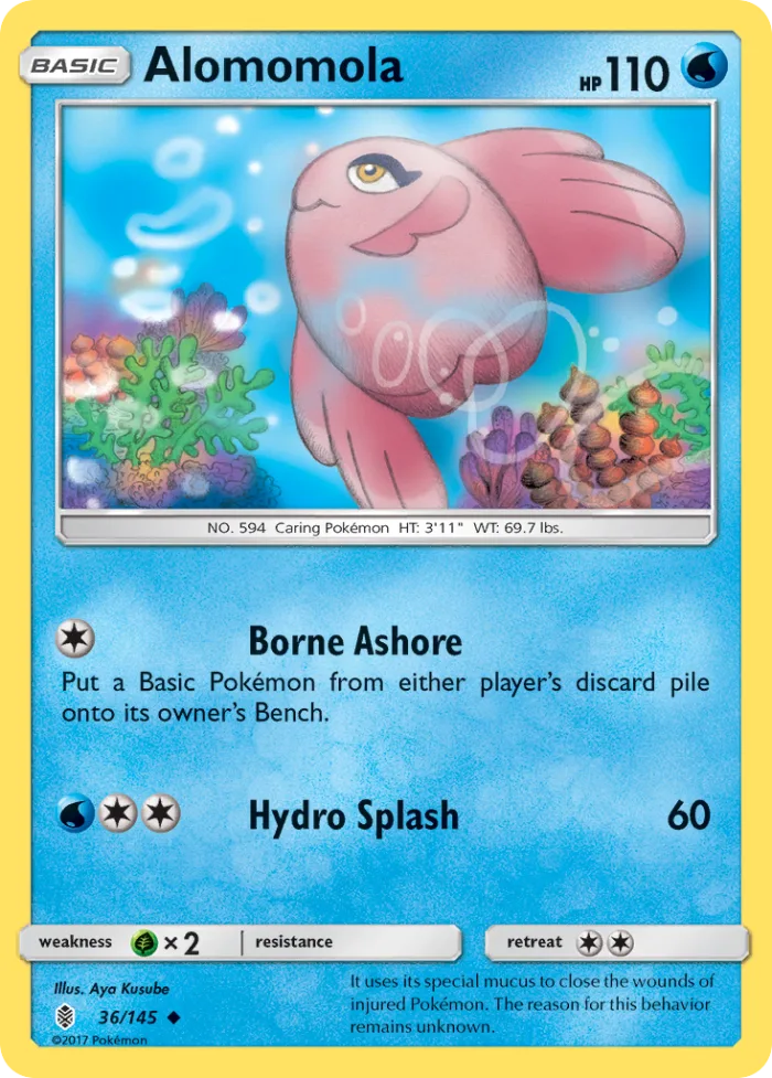 Alomomola #36 Guardians Rising Pokemon card