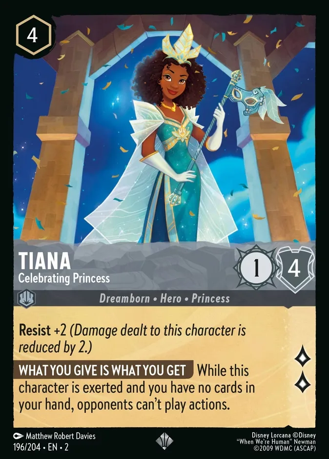 Tiana #196 Rise of the Floodborn Disney Lorcana card