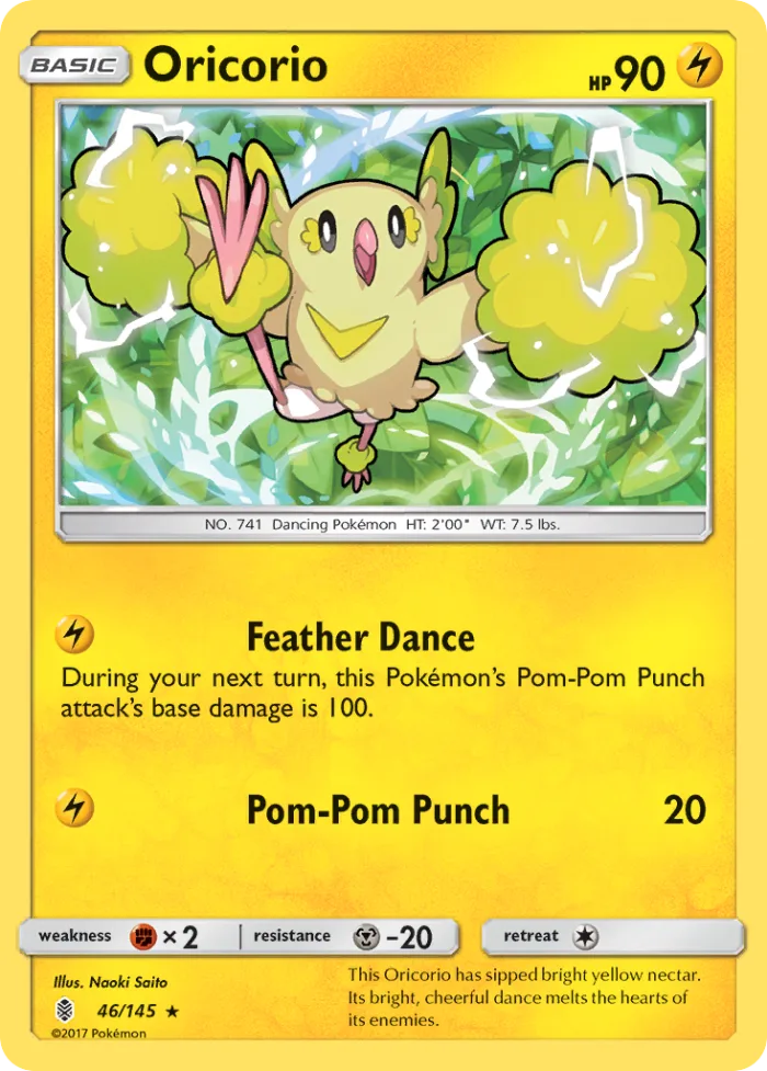 Oricorio #46 Guardians Rising Pokemon card