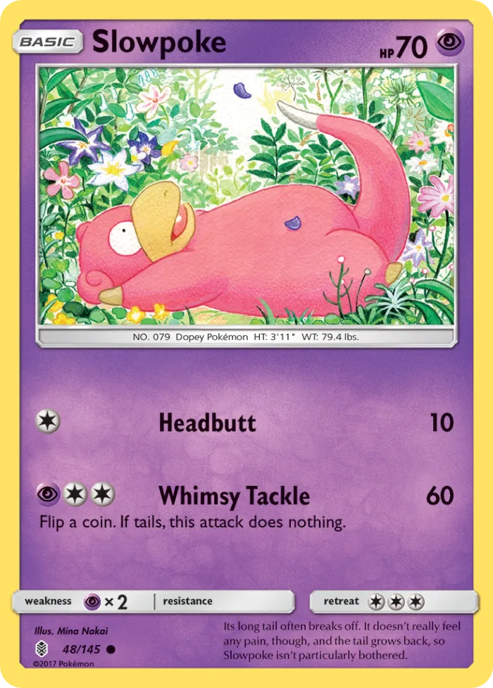 Slowpoke #48 Guardians Rising Pokemon card