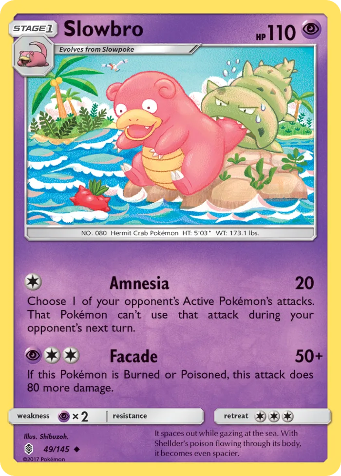 Slowbro #49 Guardians Rising Pokemon card