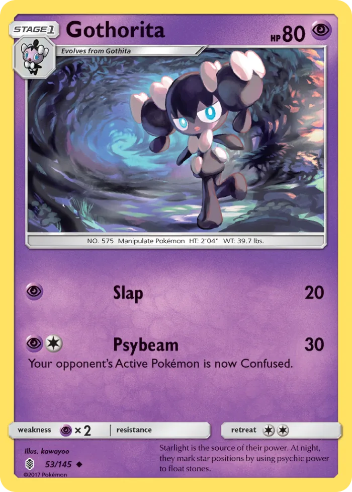Gothorita #53 Guardians Rising Pokemon card