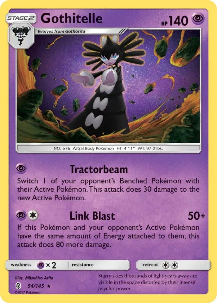 Gothitelle #54 Guardians Rising Pokemon card