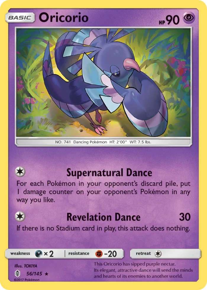 Oricorio #56 Guardians Rising Pokemon card