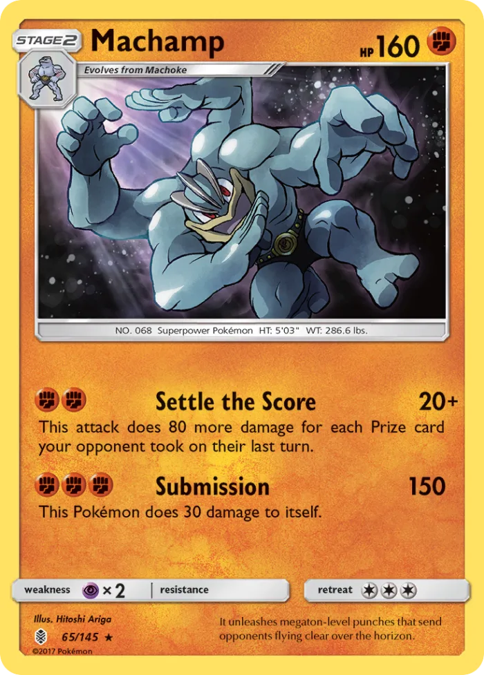 Machamp #65 Guardians Rising Pokemon card