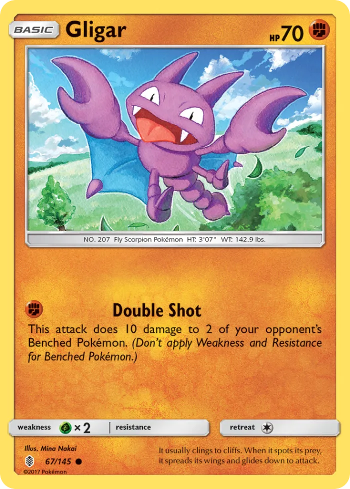 Gligar #67 Guardians Rising Pokemon card