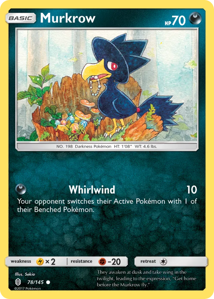 Murkrow #78 Guardians Rising Pokemon card