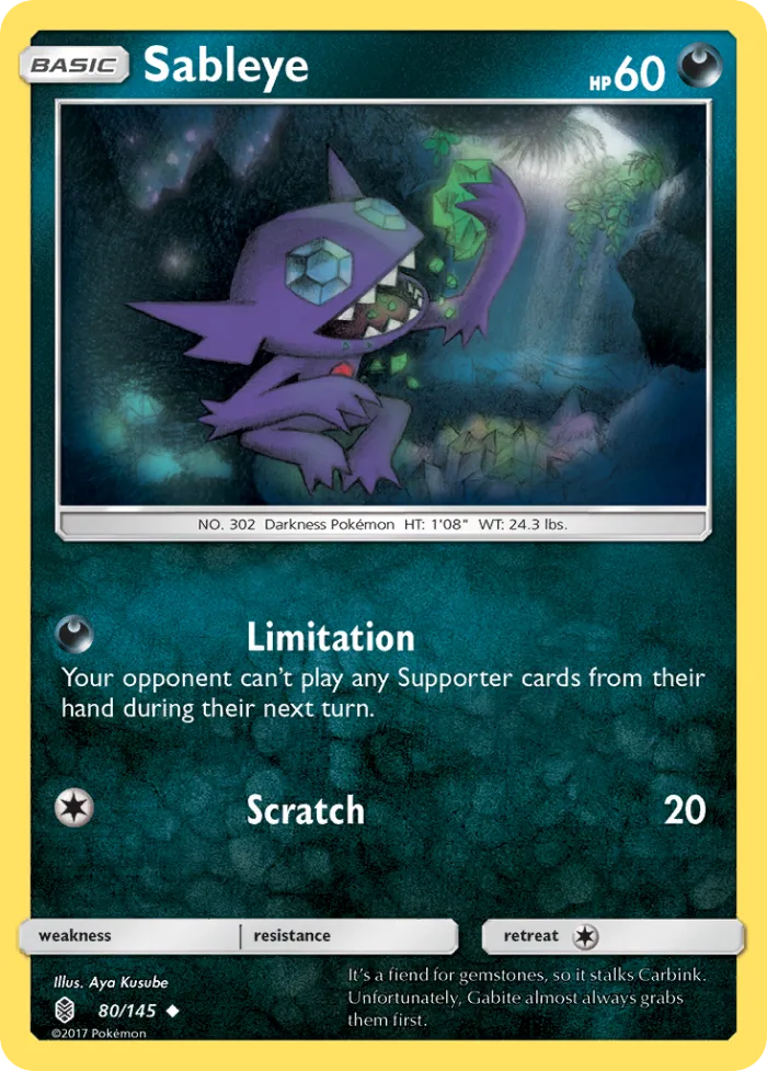 Sableye #80 Guardians Rising Pokemon card