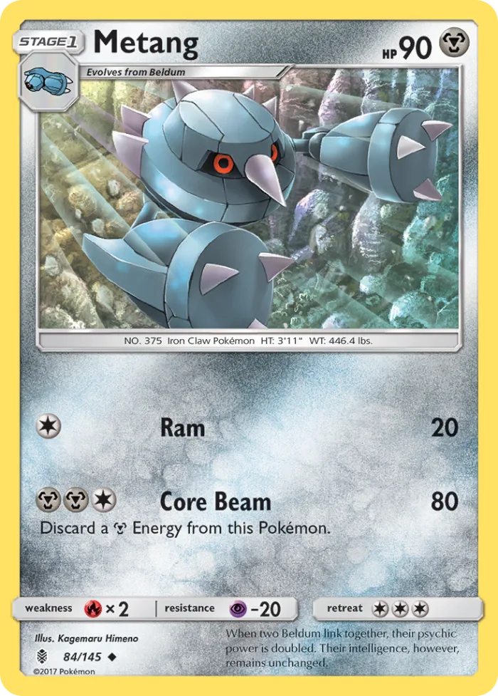 Metang #84 Guardians Rising Pokemon card
