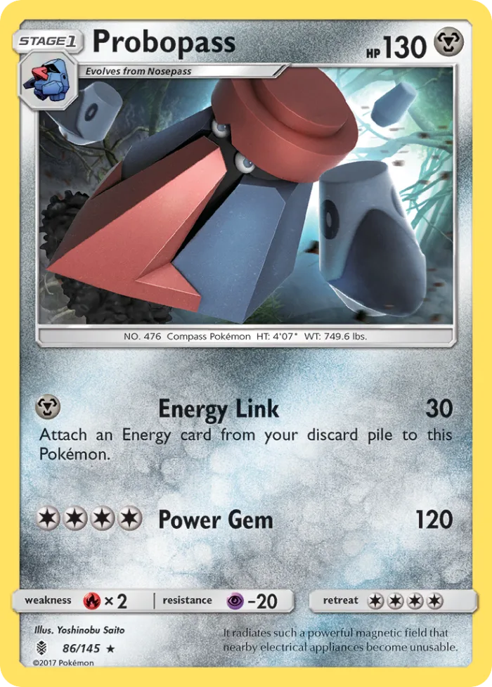Probopass #86 Guardians Rising Pokemon card