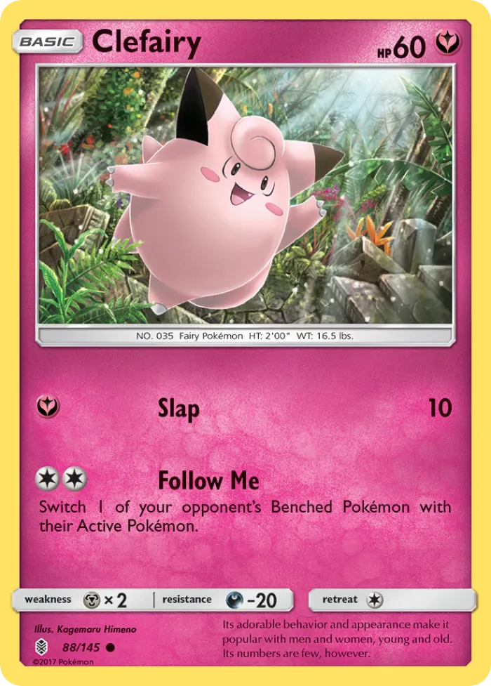 Clefairy #88 Guardians Rising Pokemon card