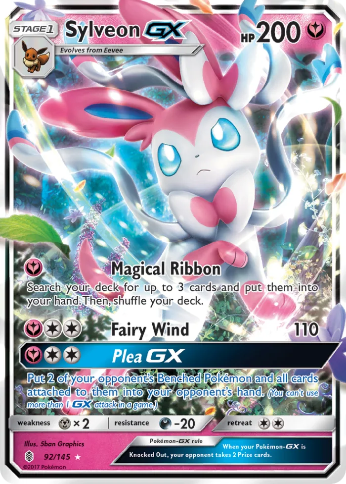 Sylveon-GX #92 Guardians Rising Pokemon card