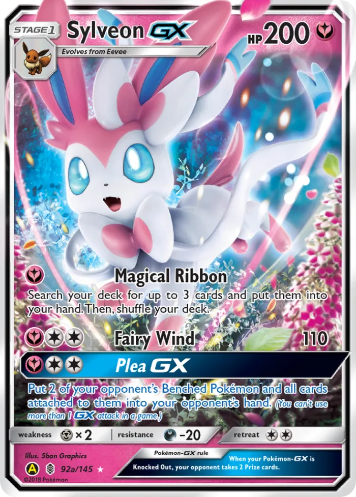 Sylveon-GX #92a Guardians Rising Pokemon card